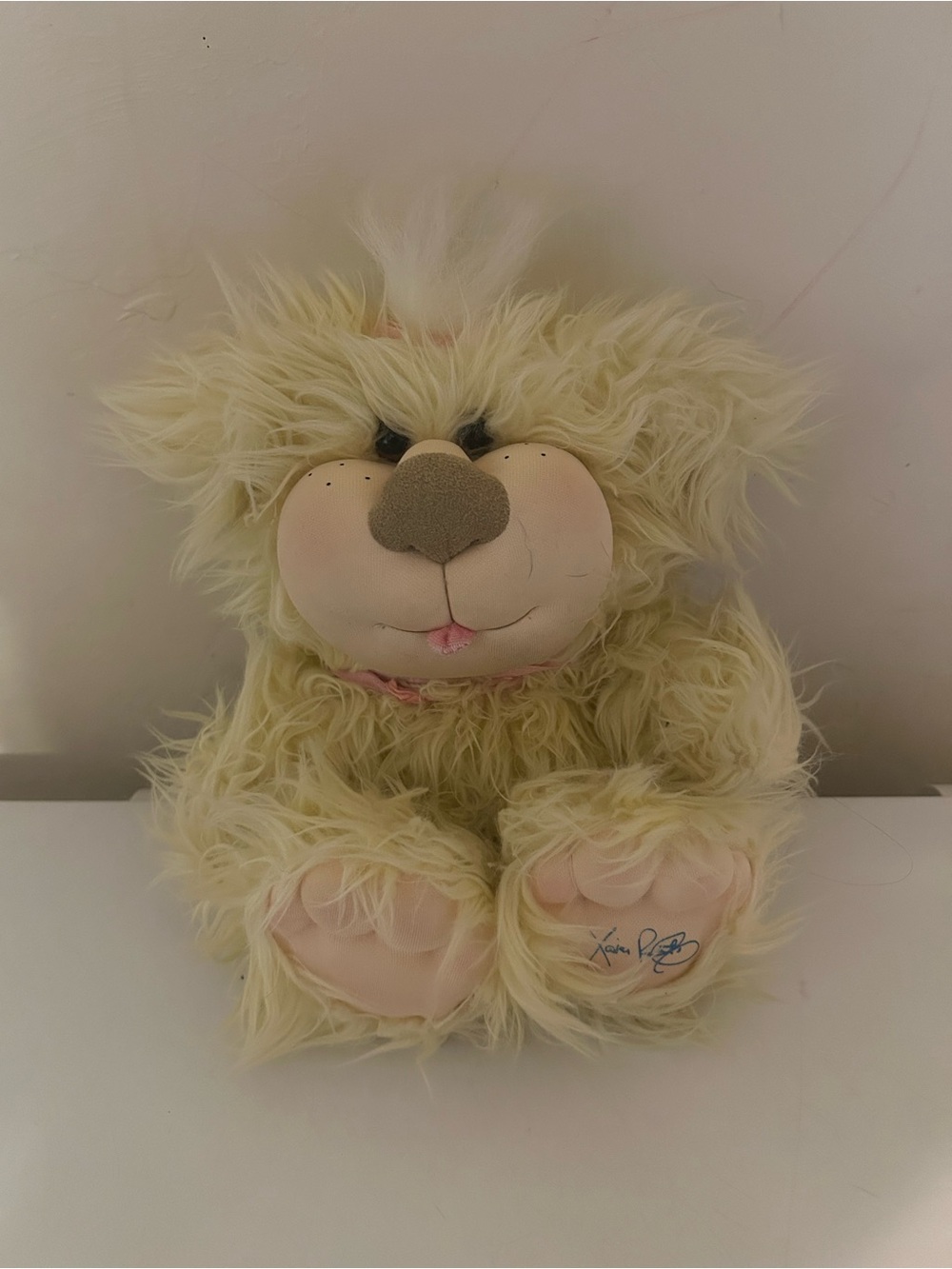 Cabbage Patch Kids 2005 Xavier Roberts Yellow Blonde Shaggy Puppy Dog Plush 11"